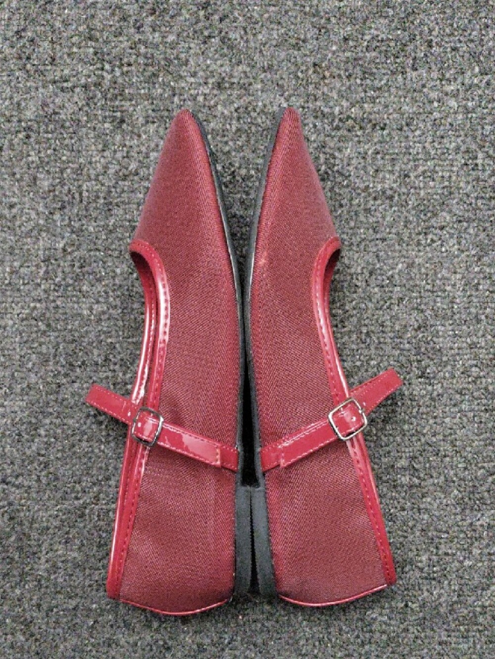 Steve Madden Women's Red Mesh Mary Jane Flats - Picture 6 of 10